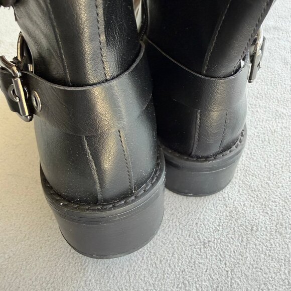 Women's Rebel Tall Moto Buckle Boots - Wild Fable Black 10 - Picture 10 of 13